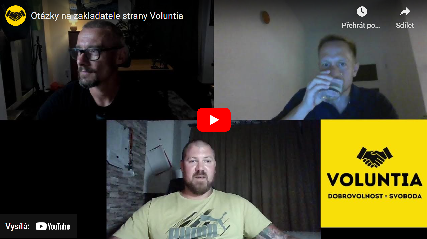 Otázky na zakladatele live